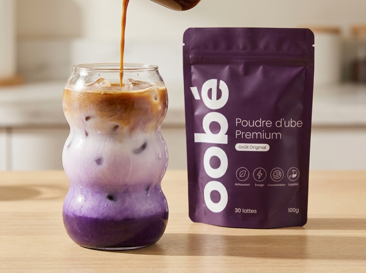 Dirty ube latte (avec espresso) : la recette pour les accros au café Image