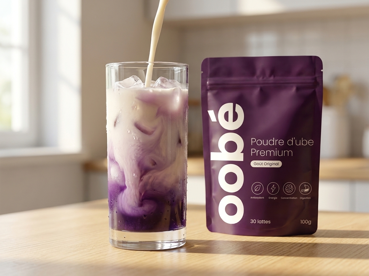 Ube latte glacé : la recette en 3 minutes (version café et sans café) Image
