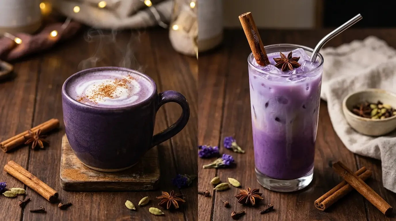 Ube chai latte : la recette aux épices (chaud et glacé) Image