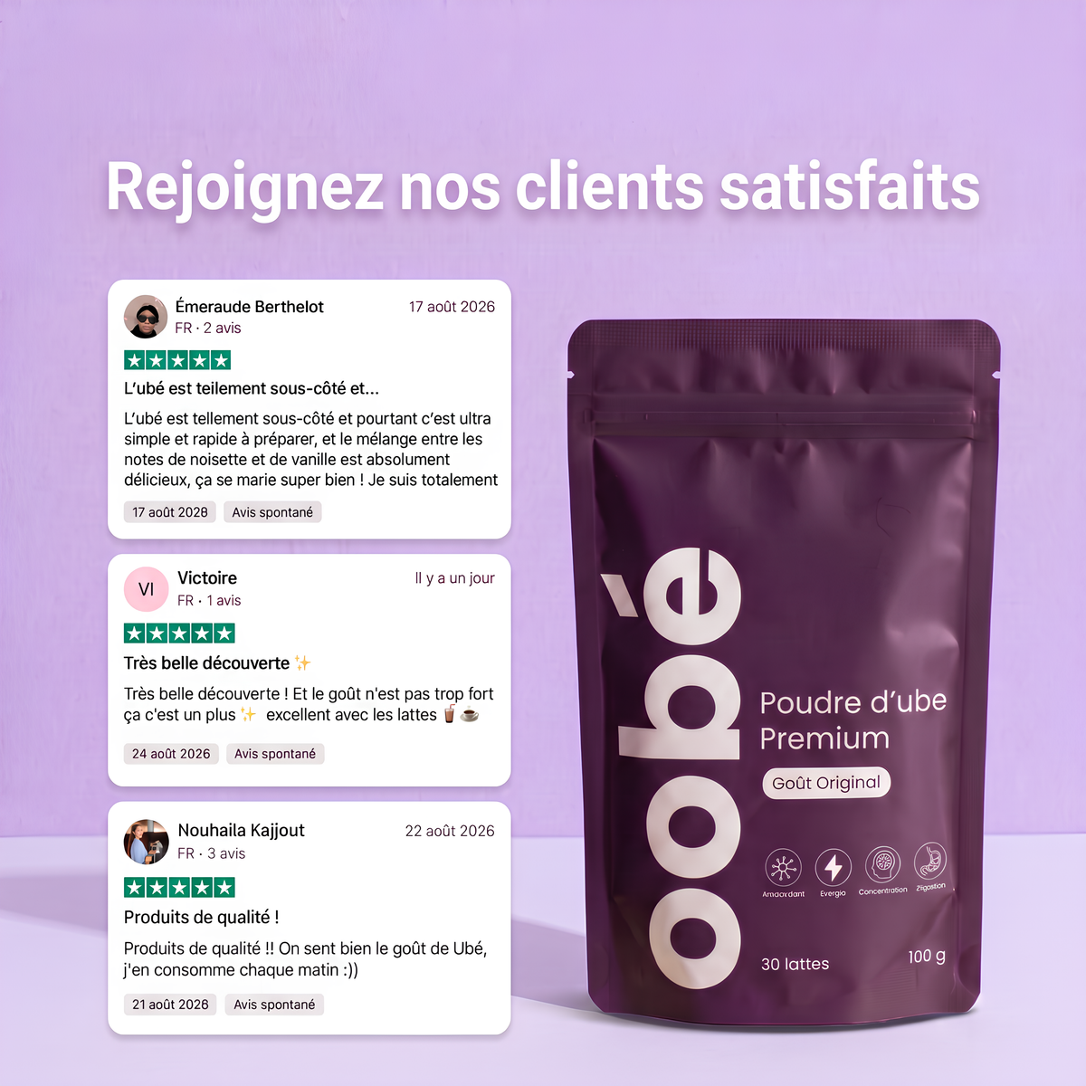 Poudre d’ube 100% Pure des Philippines – 100 g